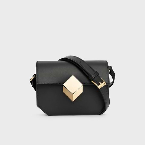 Pierre Hardy SAC À MAIN MINI PRISM, cuir de veau noir