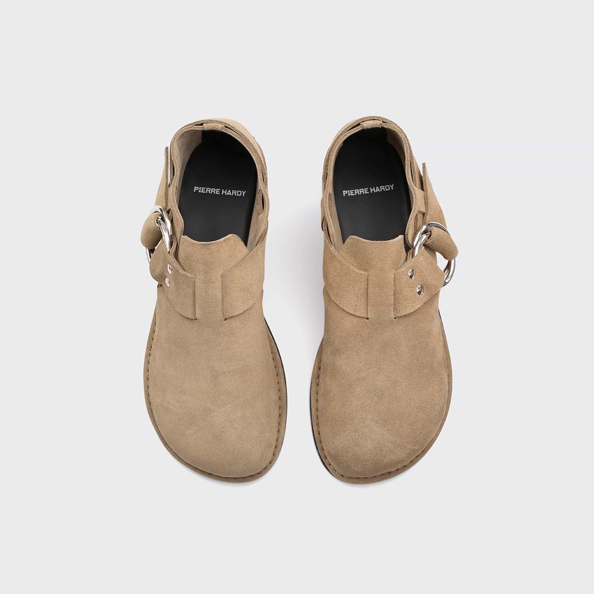 Pierre Hardy MOCASSIN NIRVANA, veau velours sable, vue 2