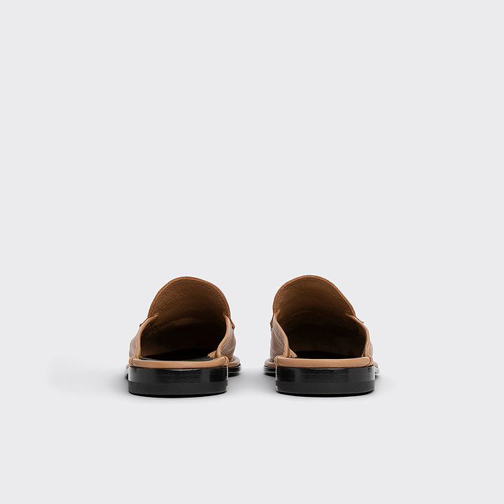 Pierre Hardy MULE NOTO, cuir de chèvre grainé camel, vue 5