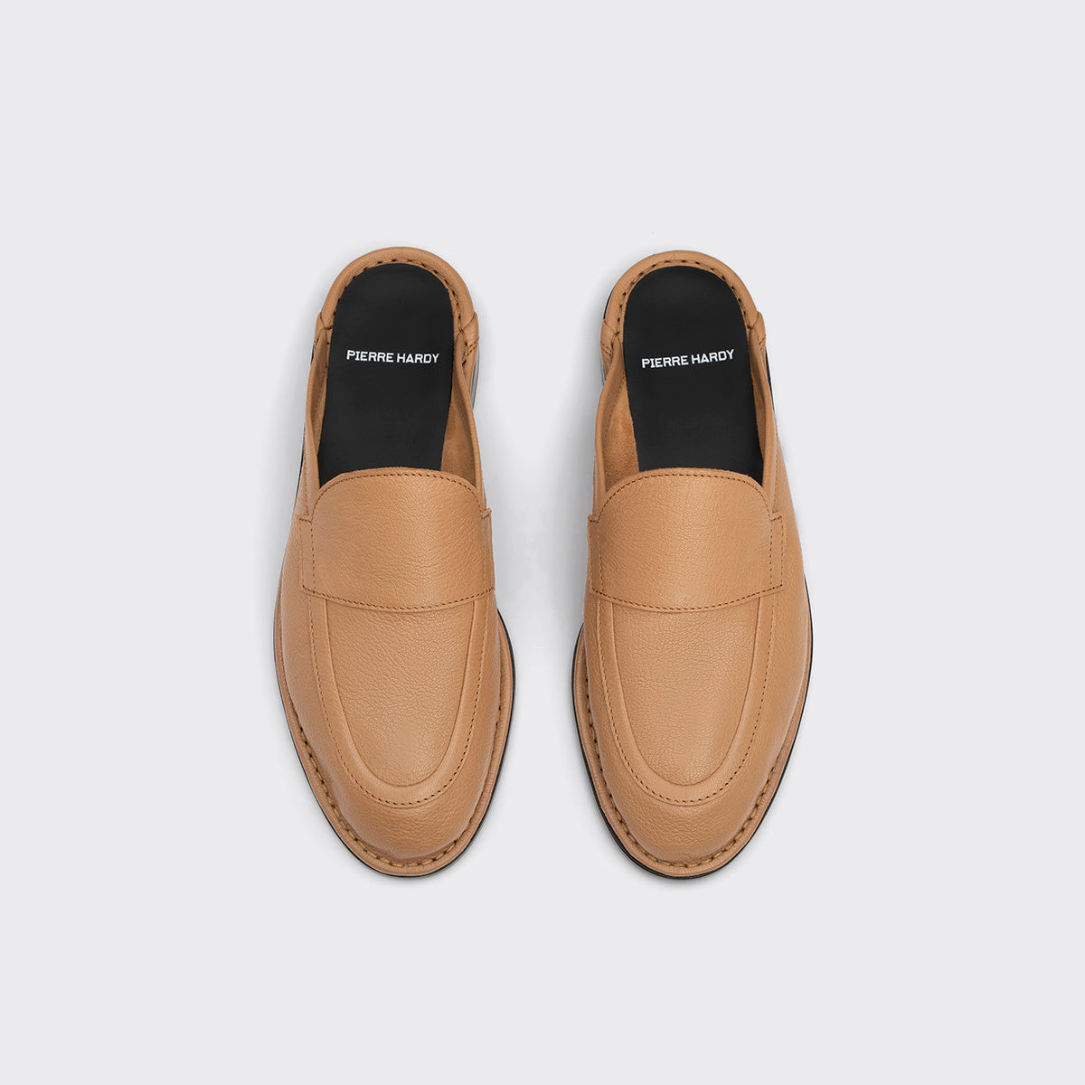 Pierre Hardy MULE NOTO, cuir de chèvre grainé camel, vue 2
