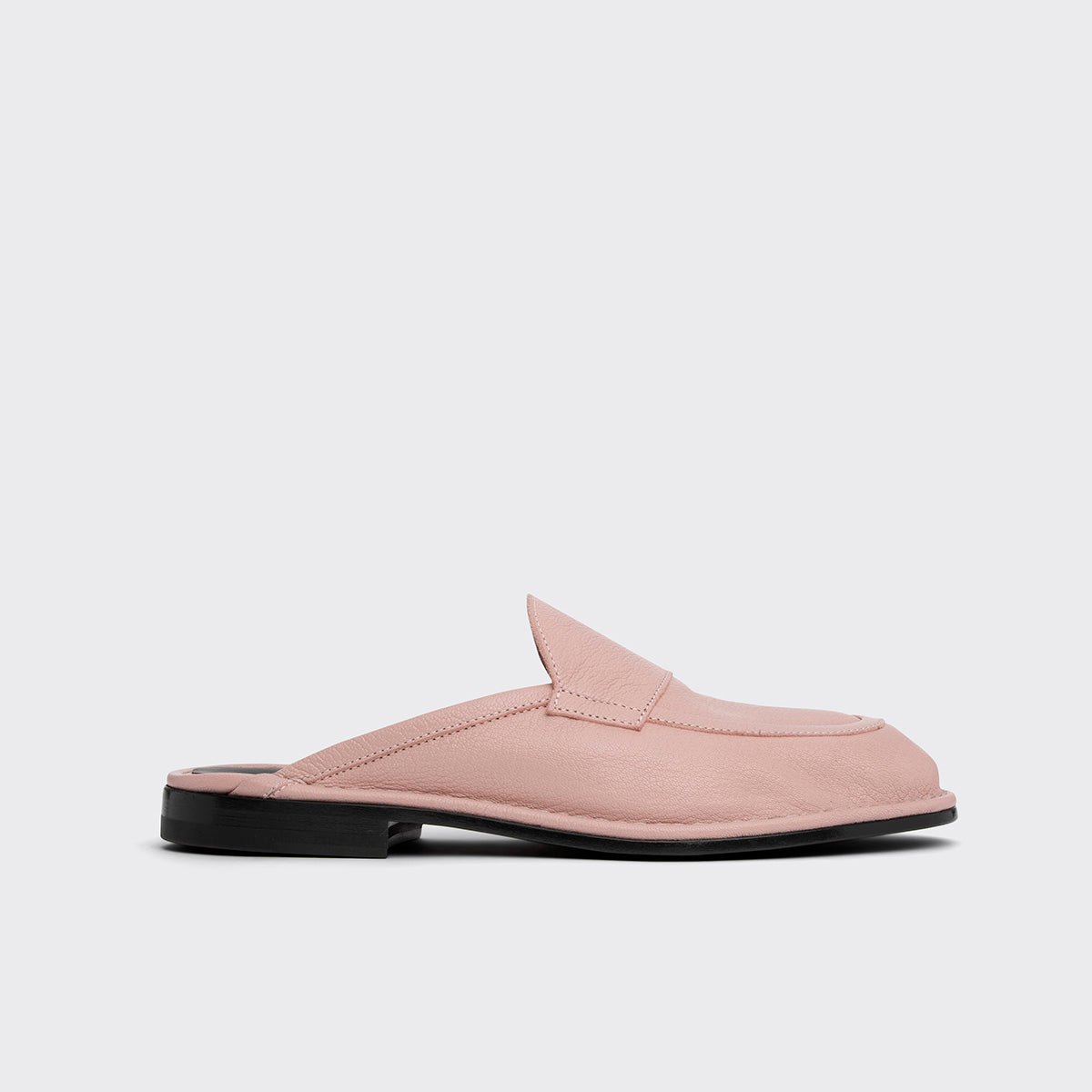 Pierre Hardy MULE NOTO, cuir de chèvre grainé rose poudré