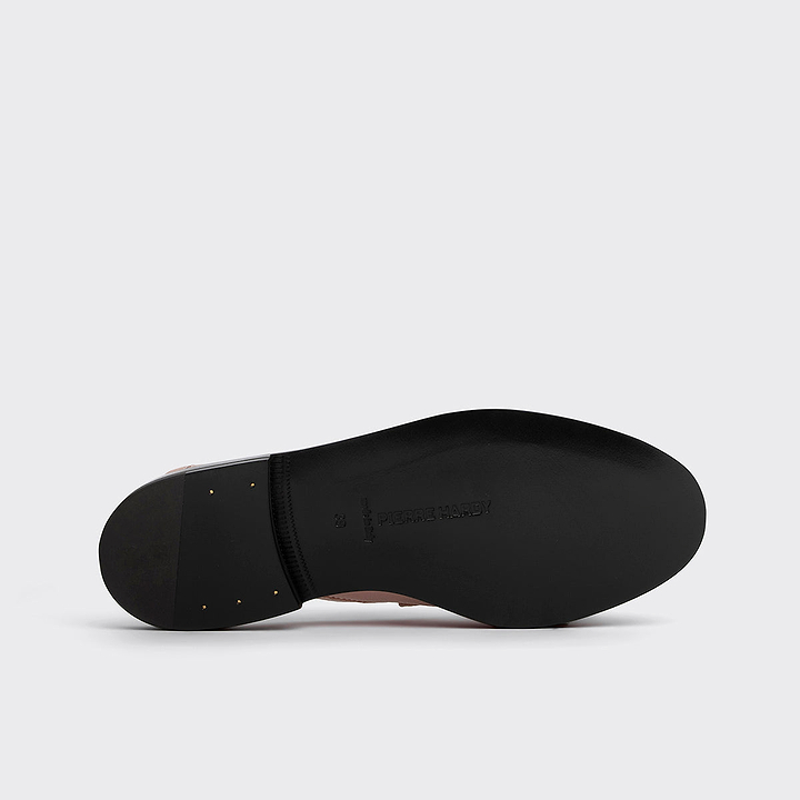 Pierre Hardy MULE NOTO, cuir de chèvre grainé rose poudré, vue 6
