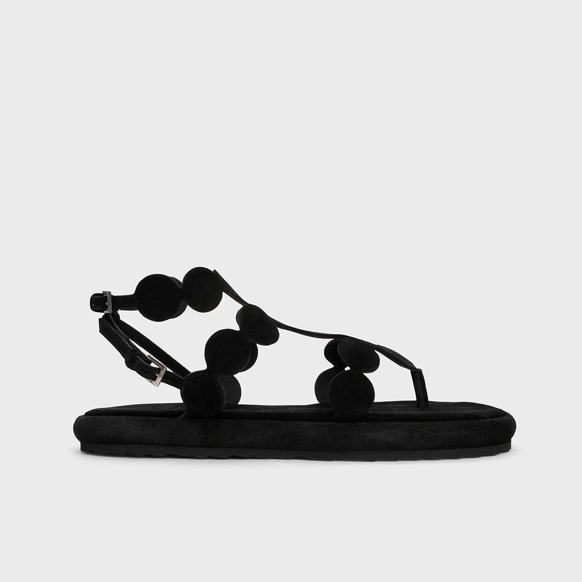 Pierre Hardy ANTIC BULLES SANDAL, black suede calfskin