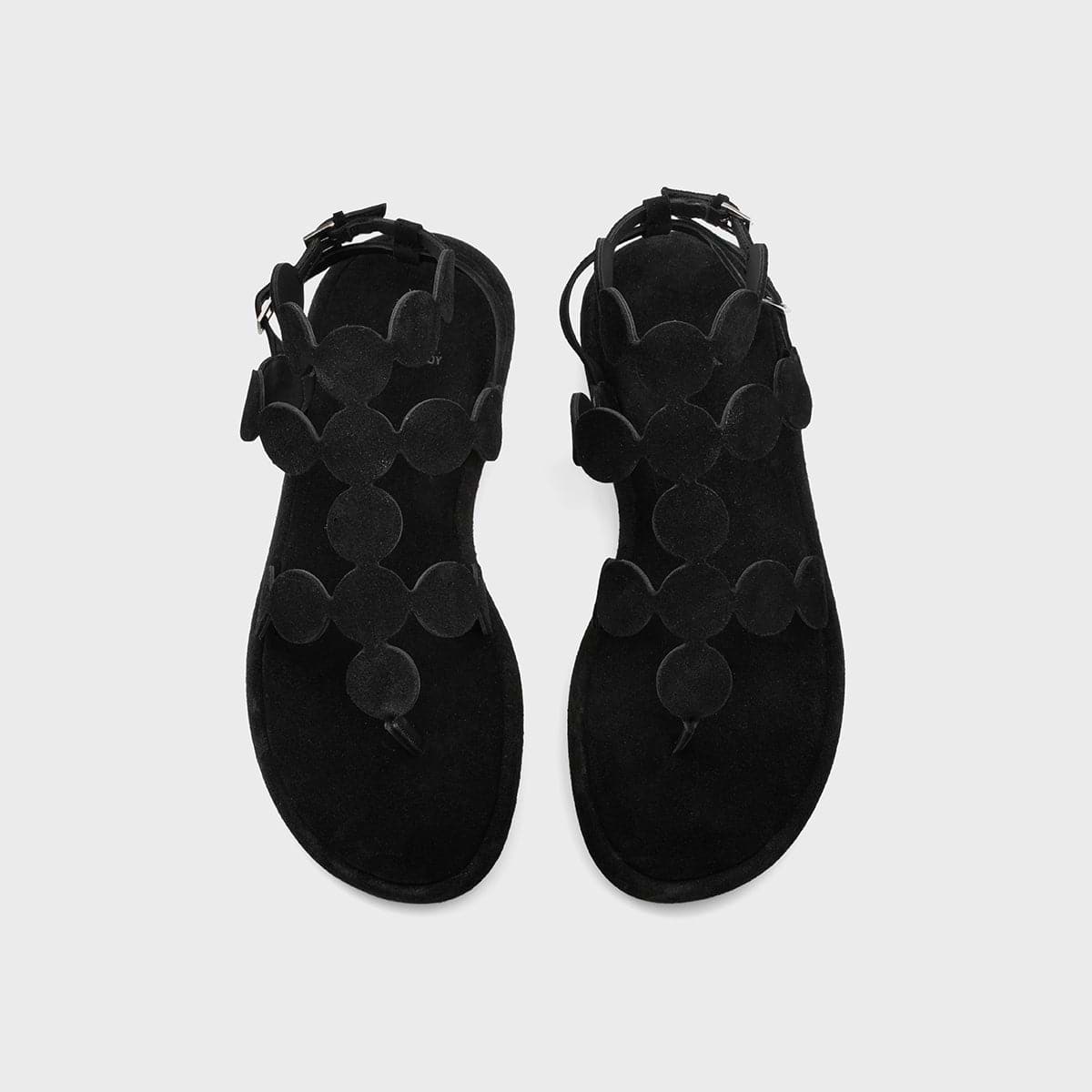 Pierre Hardy ANTIC BULLES SANDAL, black suede calfskin, vue 3