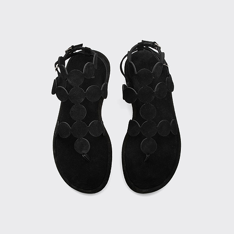 Pierre Hardy ANTIC BULLES SANDAL, black suede calfskin, vue 2