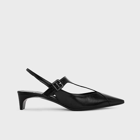 Pierre Hardy ESCARPIN SLINGBACK EDDIE, cuir de chevreau noir