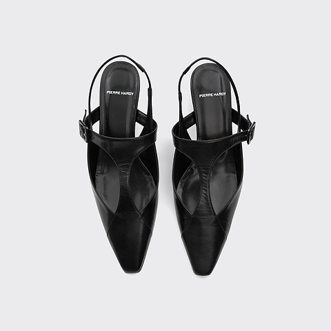 Pierre Hardy ESCARPIN SLINGBACK EDDIE, cuir de chevreau noir, vue 2