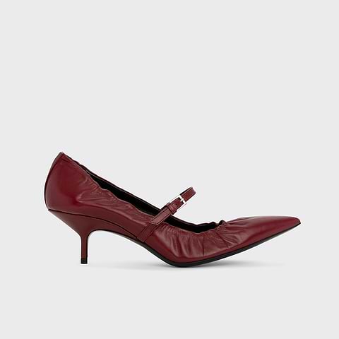 Pierre Hardy ESCARPIN VITTI, cuir de chevreau rouge carmin