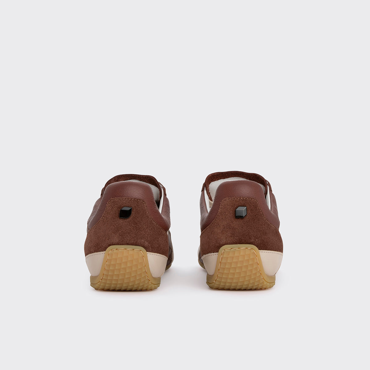 Pierre Hardy BASKETS JUMP, cuir de veau marron & blanc cassé et veau velours marron, vue 8