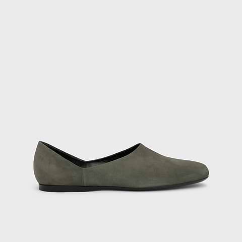 Pierre Hardy CHAUSSURES SLIP-ON PIA, cuir de chevreau velours kaki