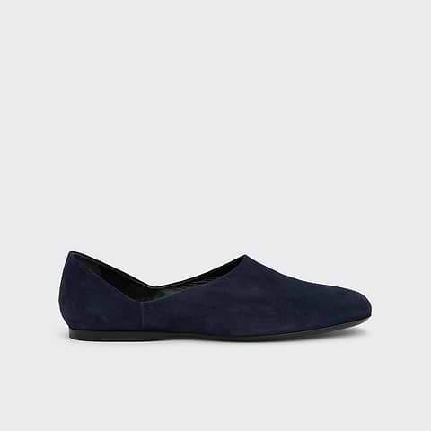 Pierre Hardy CHAUSSURES SLIP-ON PIA, cuir de chevreau velours bleu marine