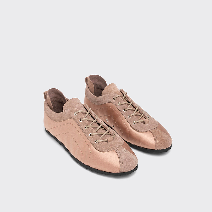 Pierre Hardy ISA SNEAKERS, suede calfskin and powder pink satin, vue 5