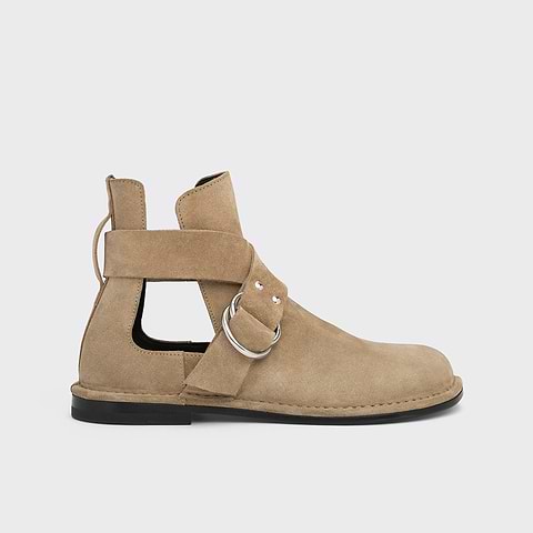 Pierre Hardy BOTTINES FRANCES, cuir de veau velours sable