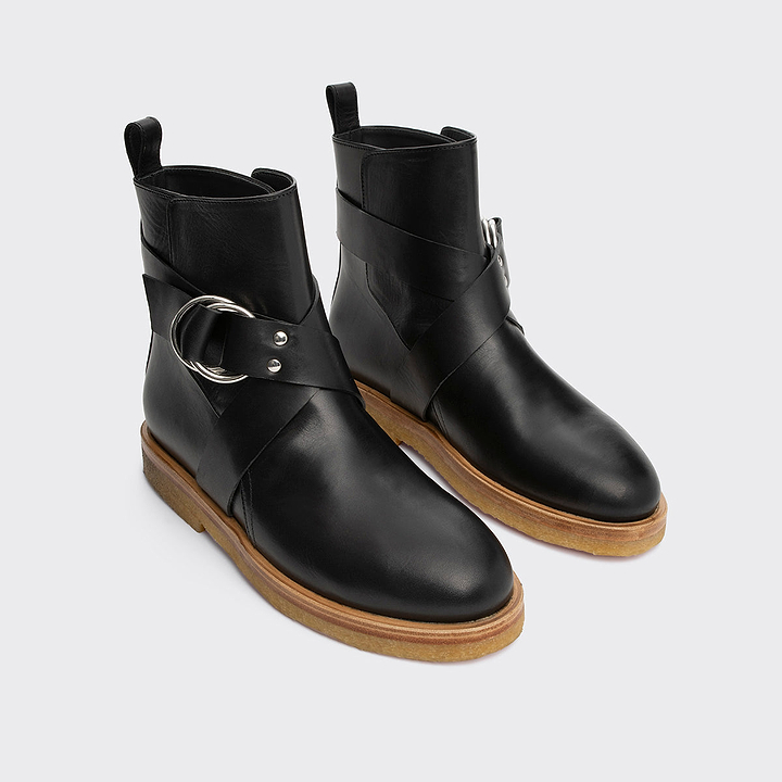 Pierre Hardy BOTTINES DAKOTA, cuir de veau noir, vue 3