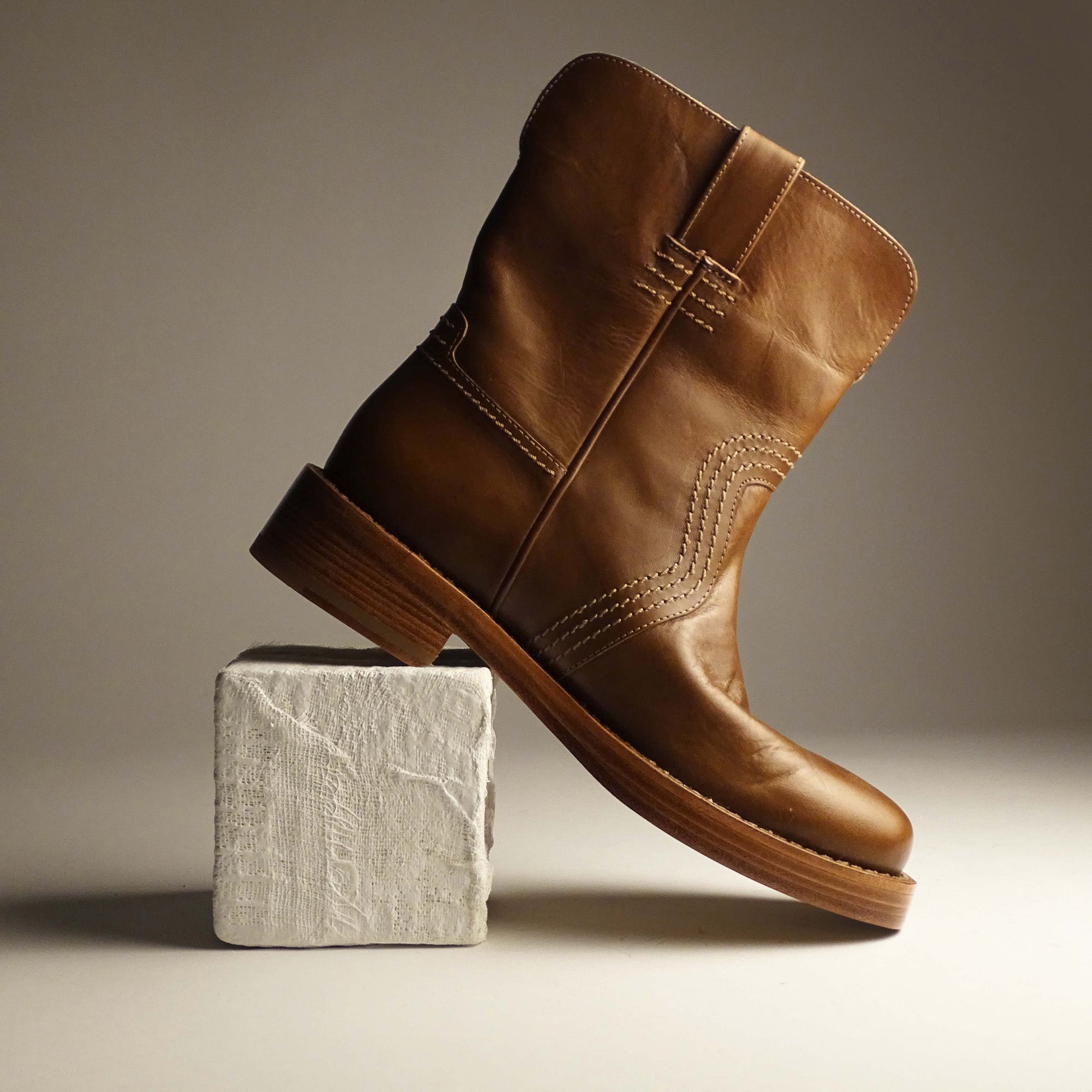 Pierre Hardy BOTTINES UMA, cuir de veau marron clair, vue 6
