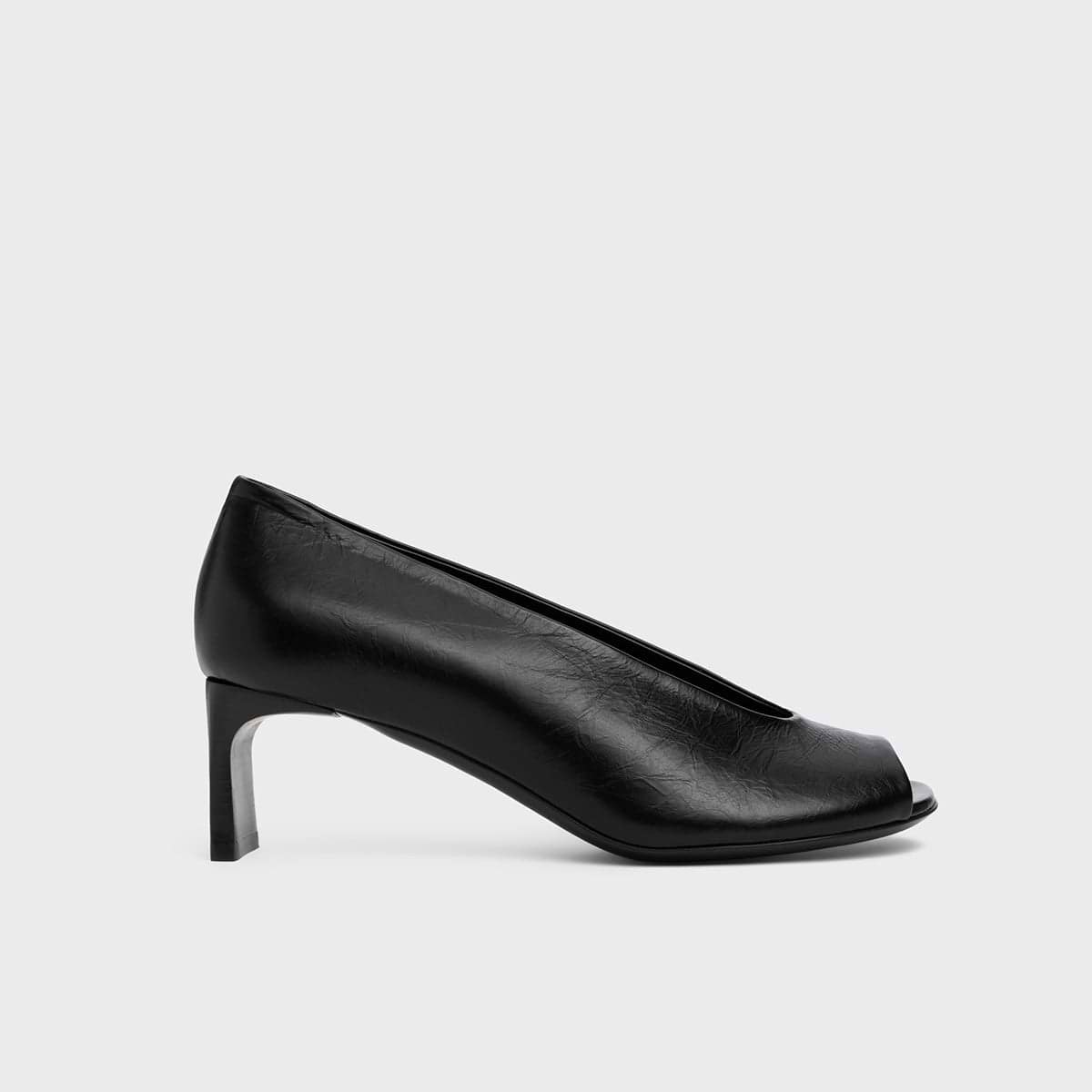 Pierre Hardy ESCARPIN KAREN, cuir de veau craquelé noir