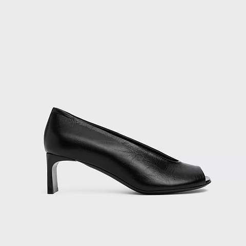 Pierre Hardy ESCARPIN KAREN, cuir de veau craquelé noir