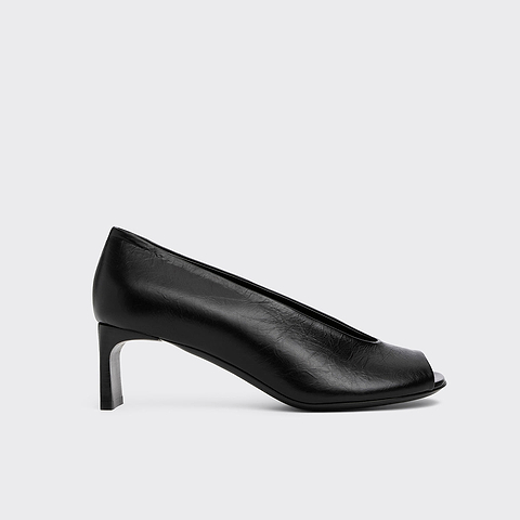 Pierre Hardy ESCARPIN KAREN, cuir de veau craquelé noir