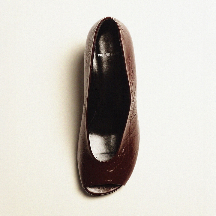 Pierre Hardy ESCARPIN KAREN, cuir de veau craquelé bordeaux, vue 8