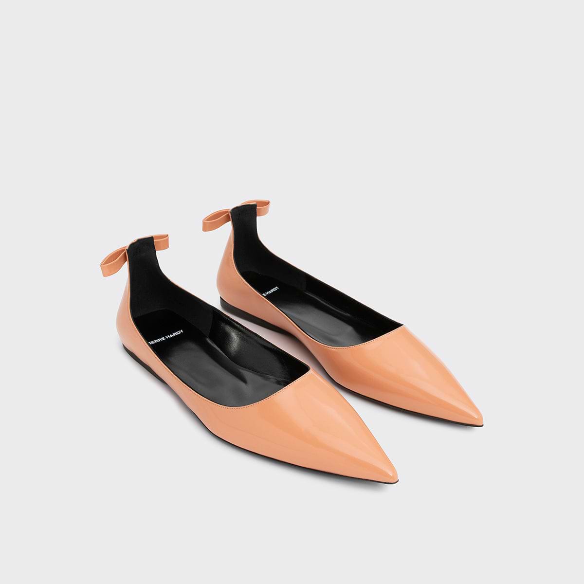 Pierre Hardy BALLERINE CLÉO, cuir d'agneau glacé abricot, vue 4