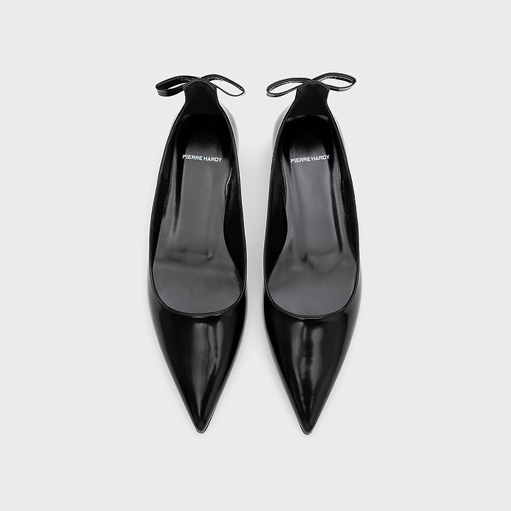 Pierre Hardy BALLERINE CLÉO, cuir d'agneau glacé noir, vue 3