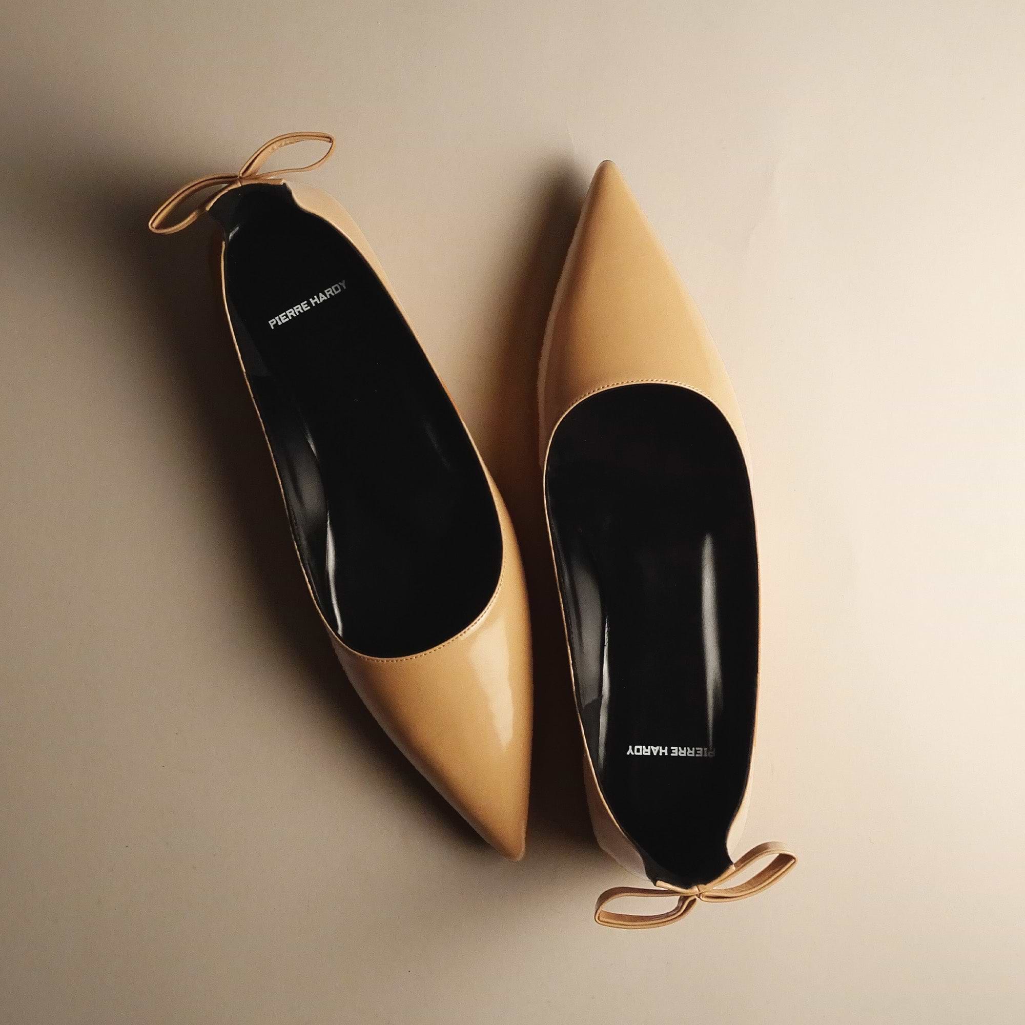 Pierre Hardy BALLERINE CLÉO, cuir d'agneau glacé abricot, vue 7