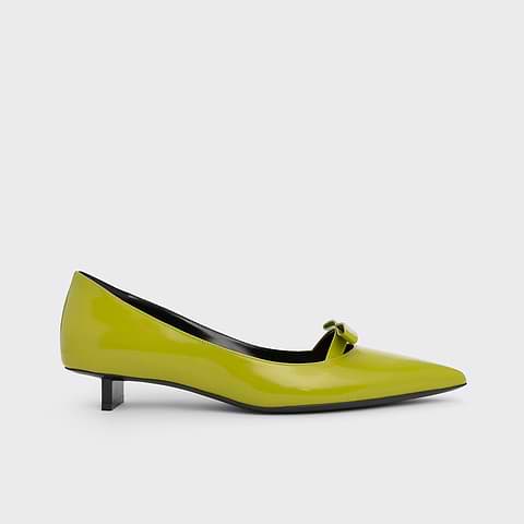 Pierre Hardy ESCARPIN DELPHINE, cuir d'agneau glacé vert citron