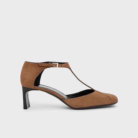 Pierre Hardy ESCARPIN SYLVIA, cuir de chevreau verni havane