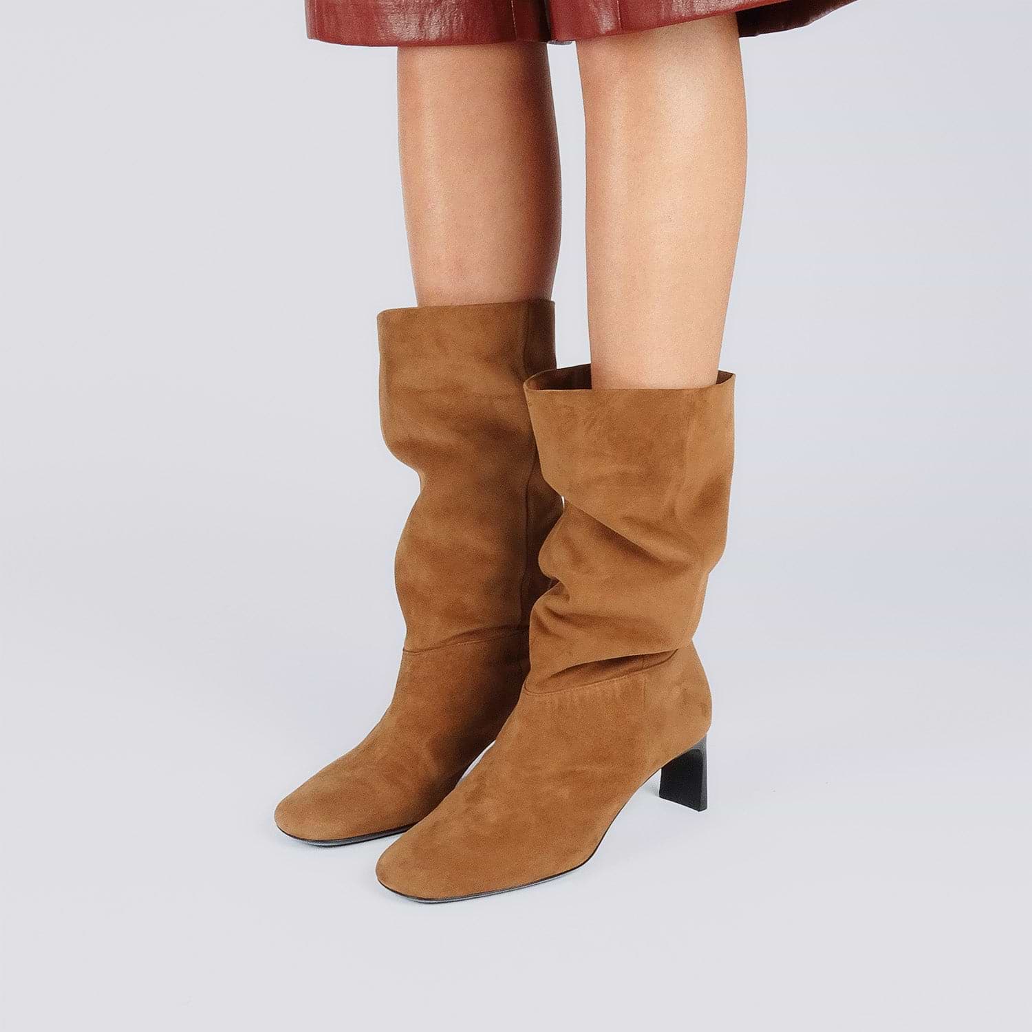Pierre Hardy BOTTES JOELLE, cuir de chevreau havane, vue 5
