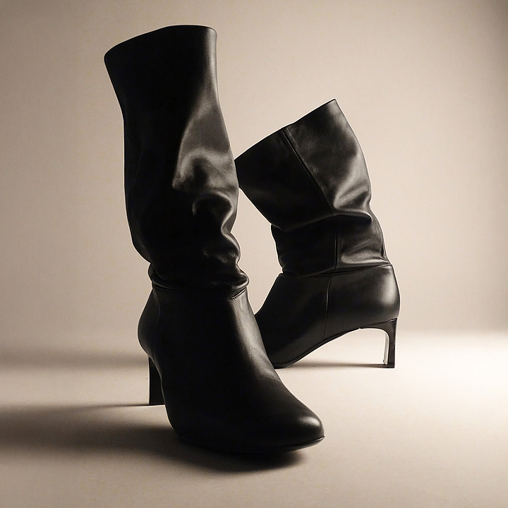 Pierre Hardy BOTTES JOELLE, cuir d'agneau noir, vue 7