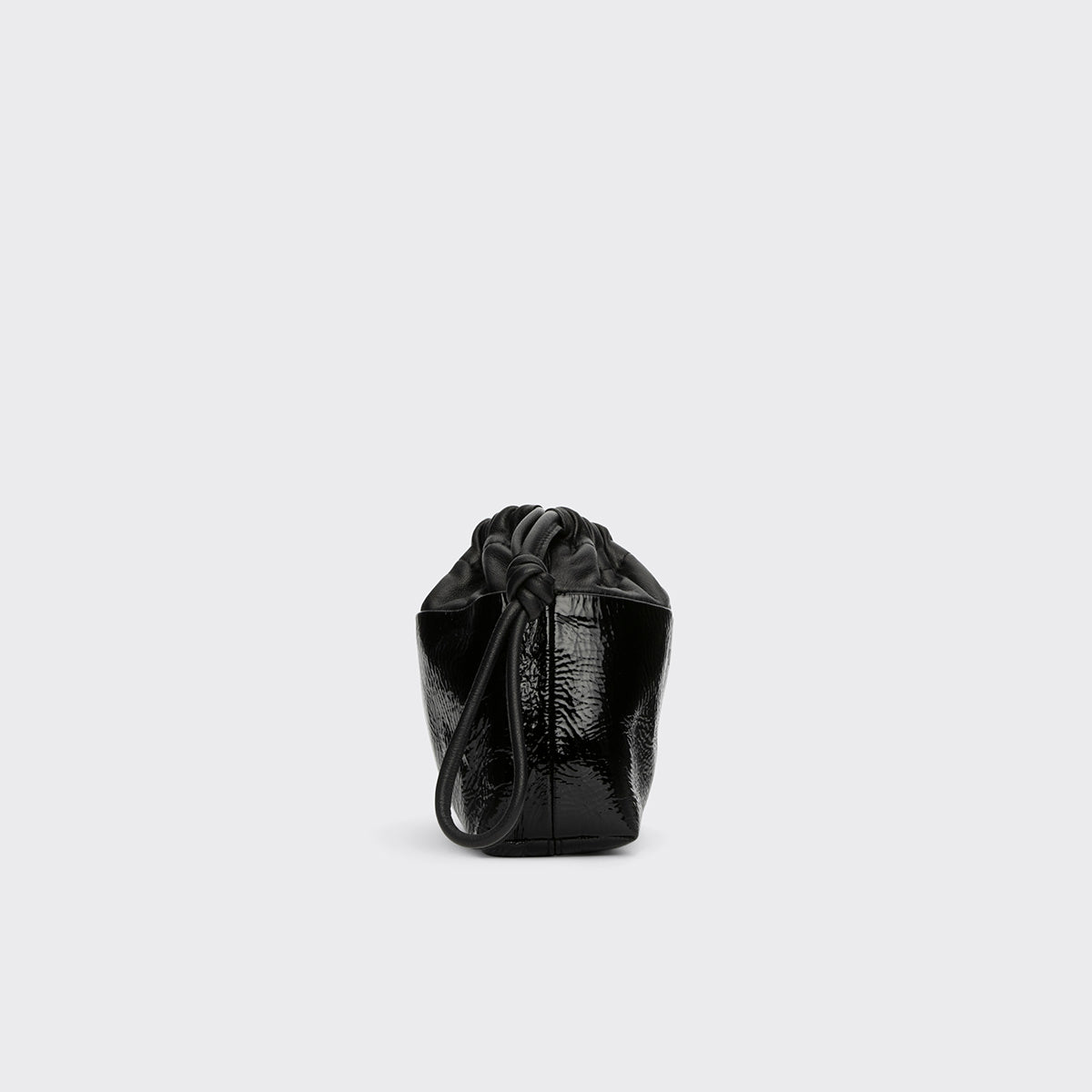 Pierre Hardy POCHETTE TWIN MINI, cuir de chevreau verni noir et cuir d'agneau noir, vue 6