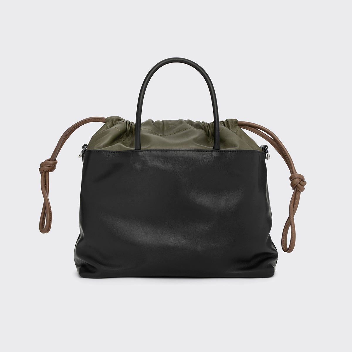 Pierre Hardy SAC TWIN, cuir de veau noir et cuir d'agneau kaki, vue 6