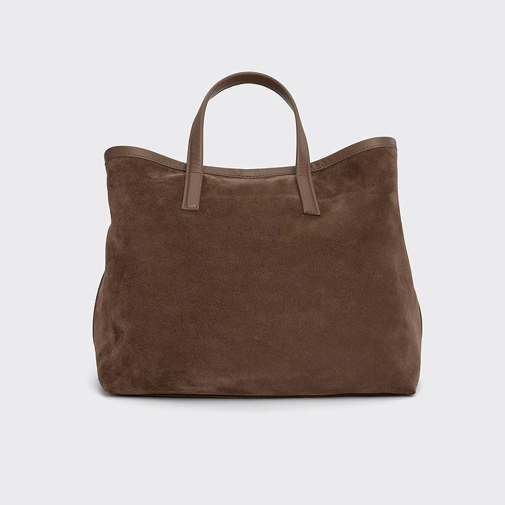 Pierre Hardy SAC TOTE ALPHA DAY, cuir de veau velours marron clair et cuir de veau camel, vue 6