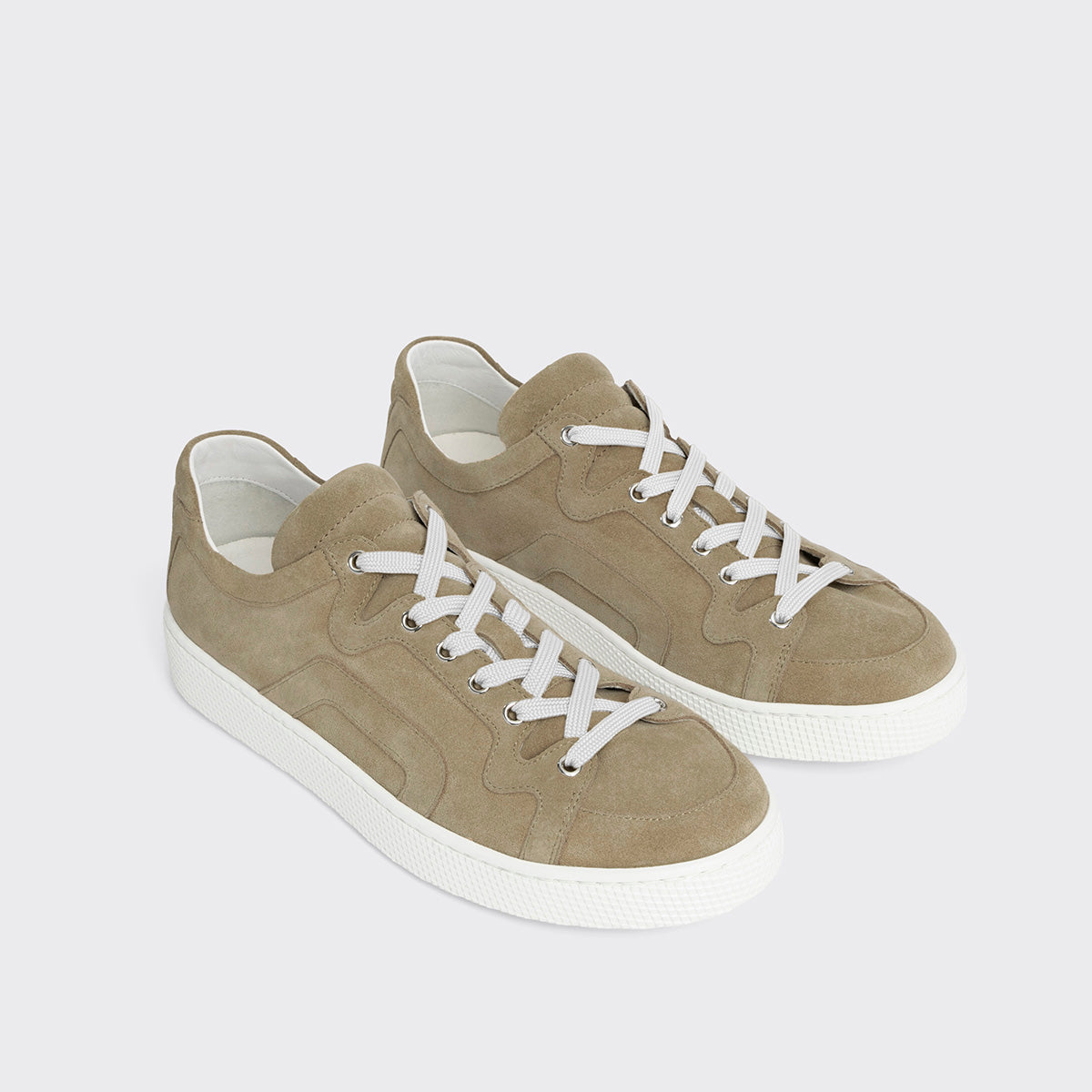 Pierre Hardy BASKETS ALPHA - HOMME, cuir de veau velours sable, vue 6