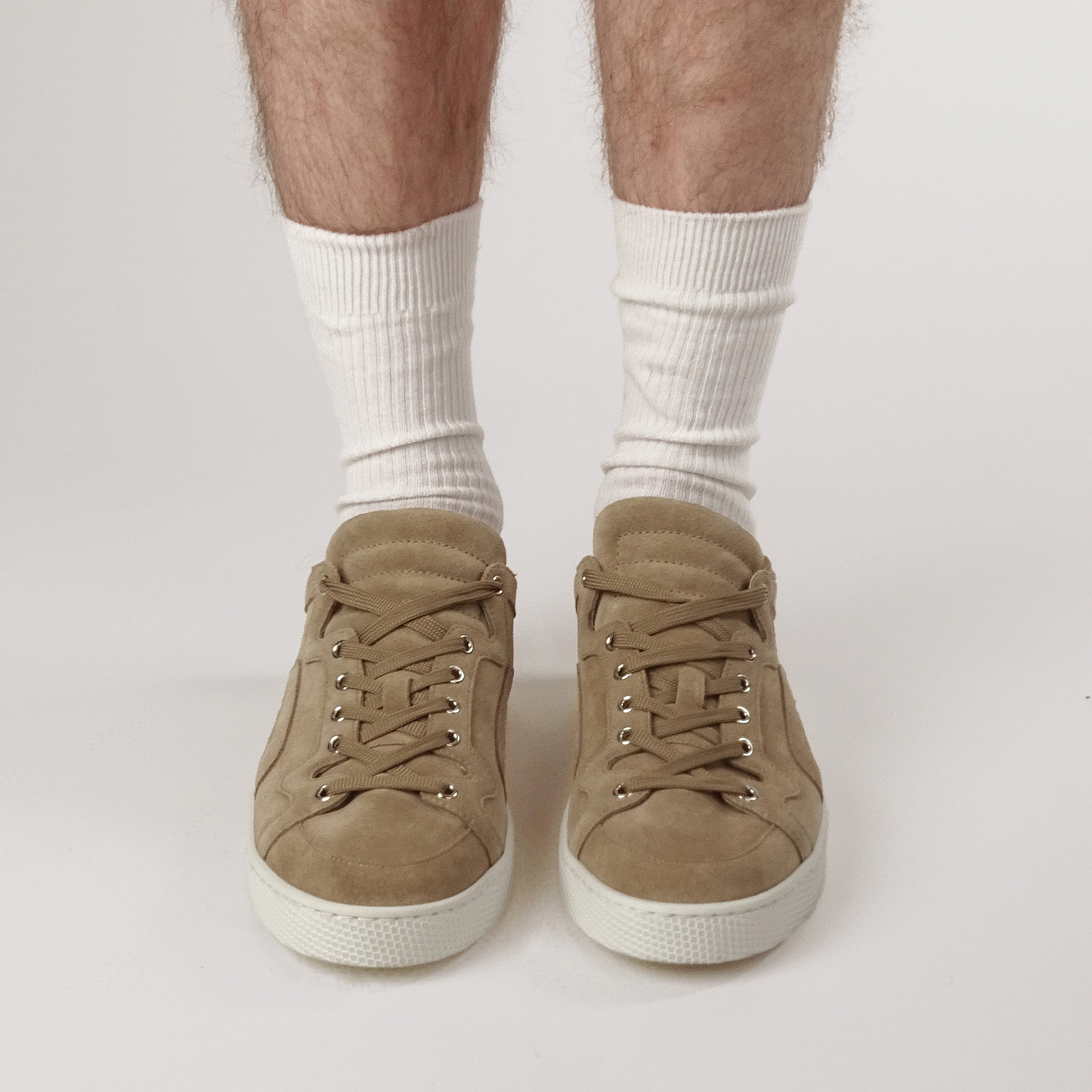 Pierre Hardy BASKETS ALPHA - HOMME, cuir de veau velours sable, vue 4