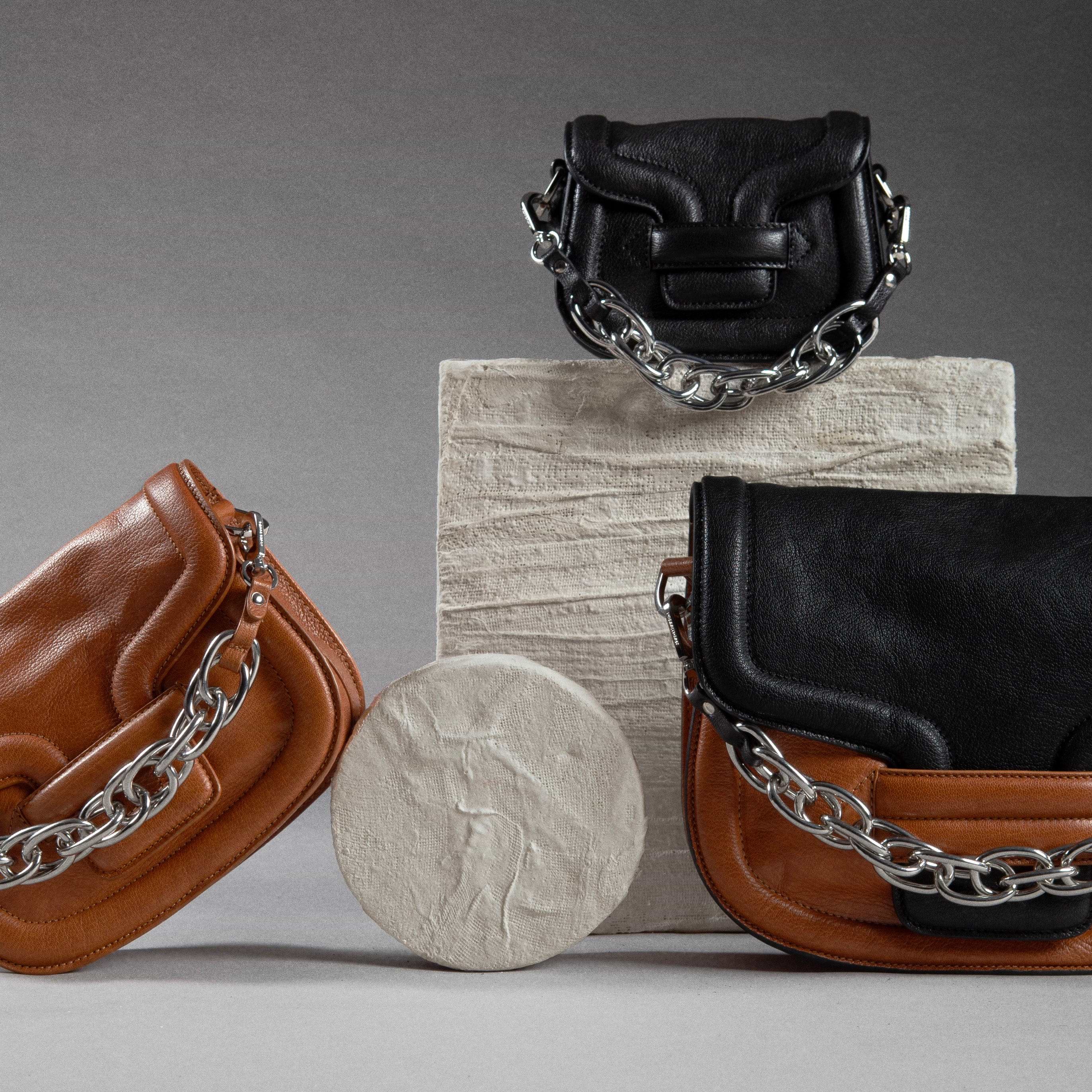 Pierre Hardy SAC MINI ALPHAVILLE, cuir de chèvre grainé camel, vue 8