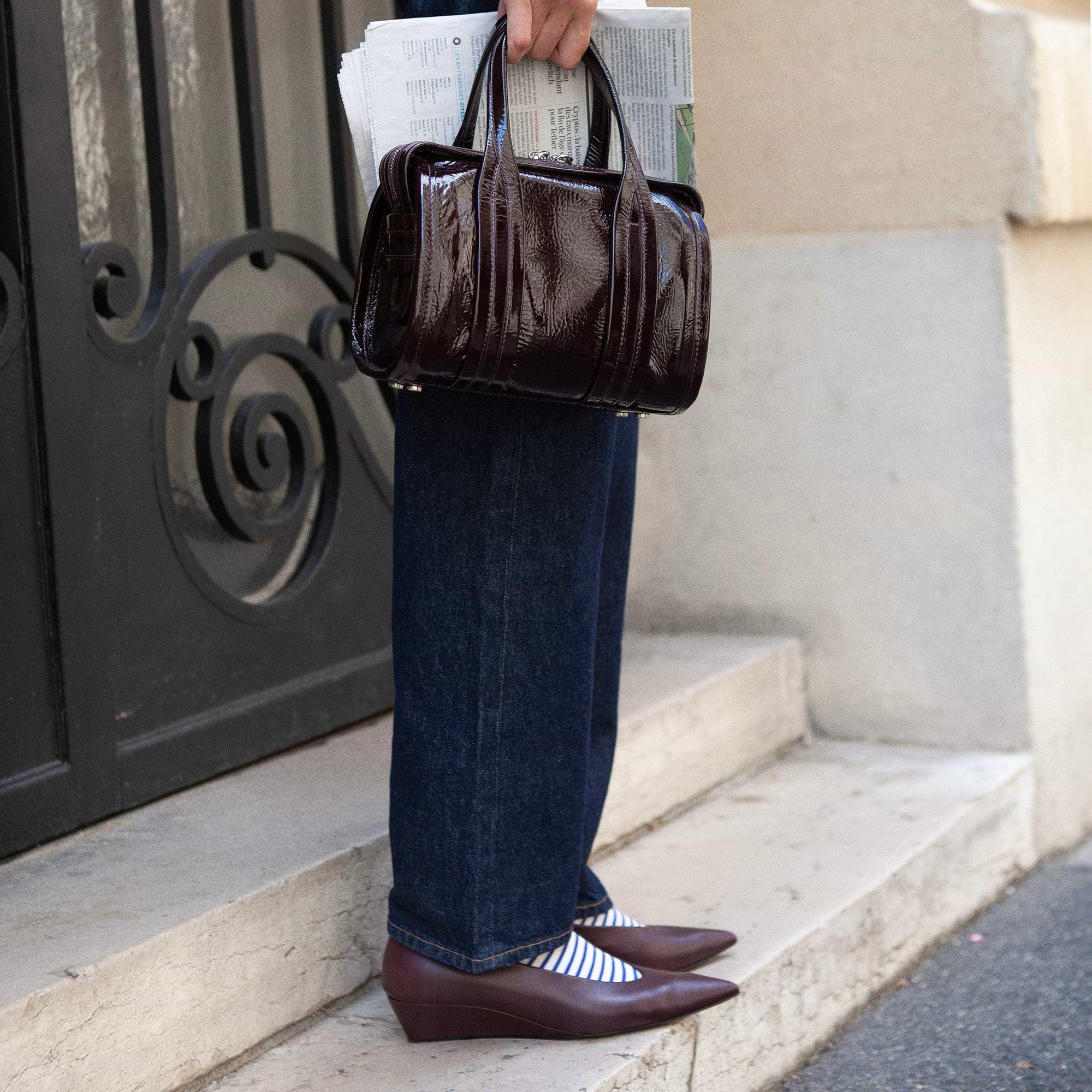 Pierre Hardy ESCARPIN AMBER, cuir d'agneau bordeaux, vue 4