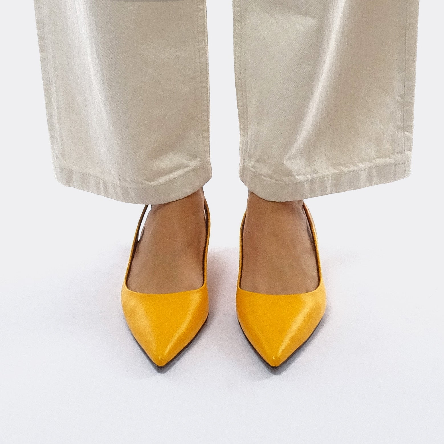 Pierre Hardy ESCARPIN SLINGBACK AMBER, cuir de chevreau mandarine, vue 5