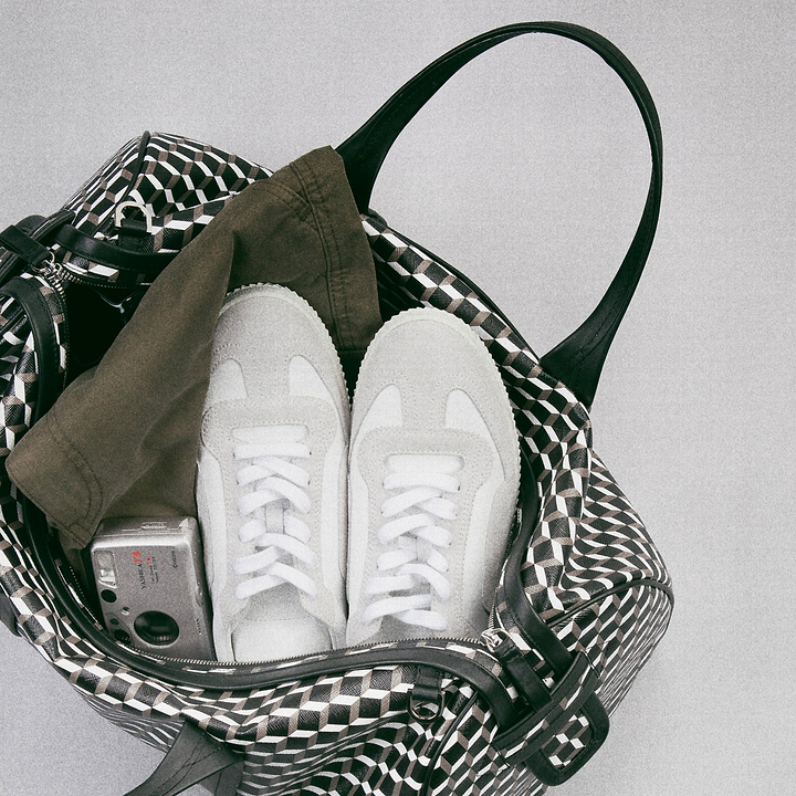Pierre Hardy SAC WEEK-END CAB, toile enduite cube perspective et cuir de veau, vue 11