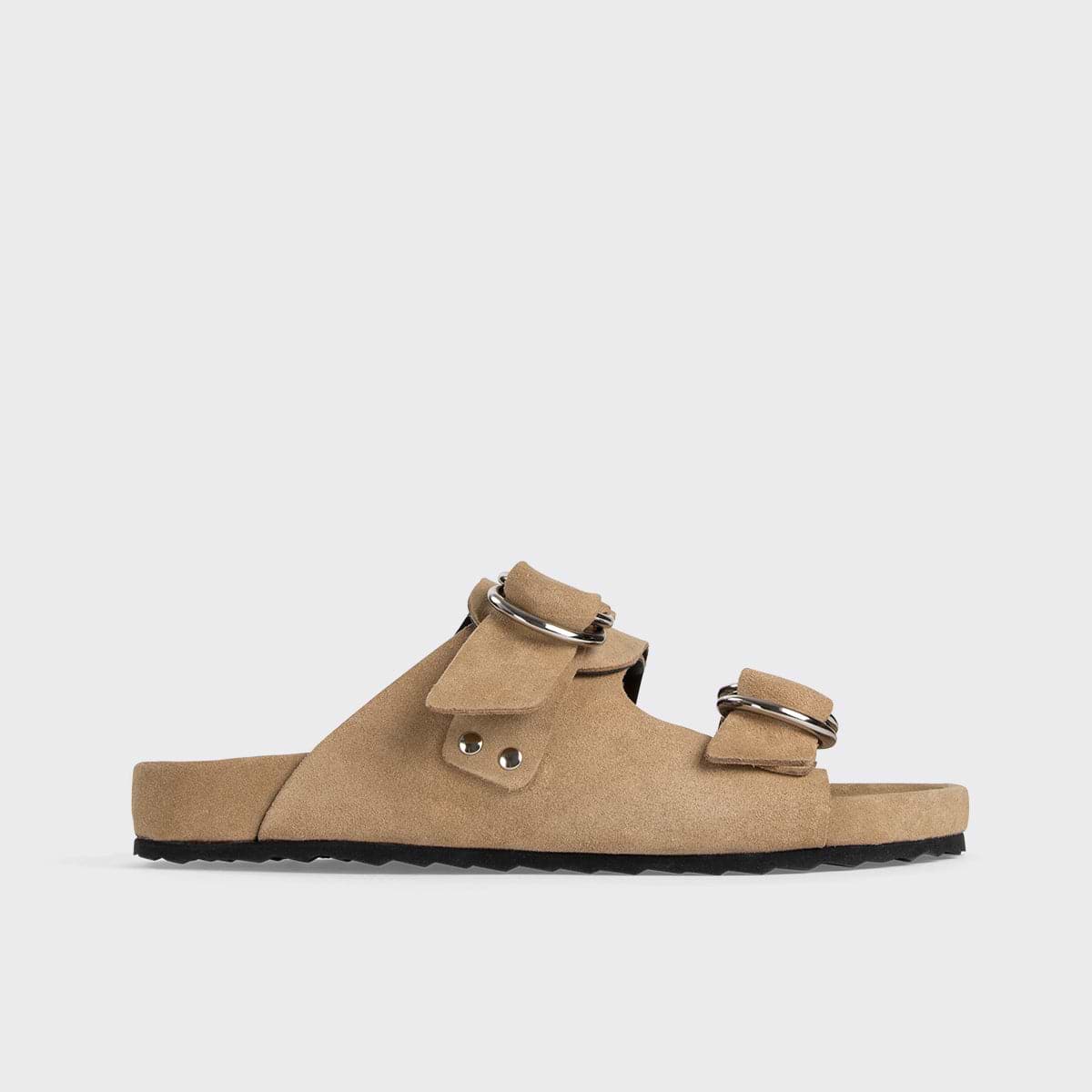 Pierre Hardy MULE PLATE BEACH RIDER, veau velours sable