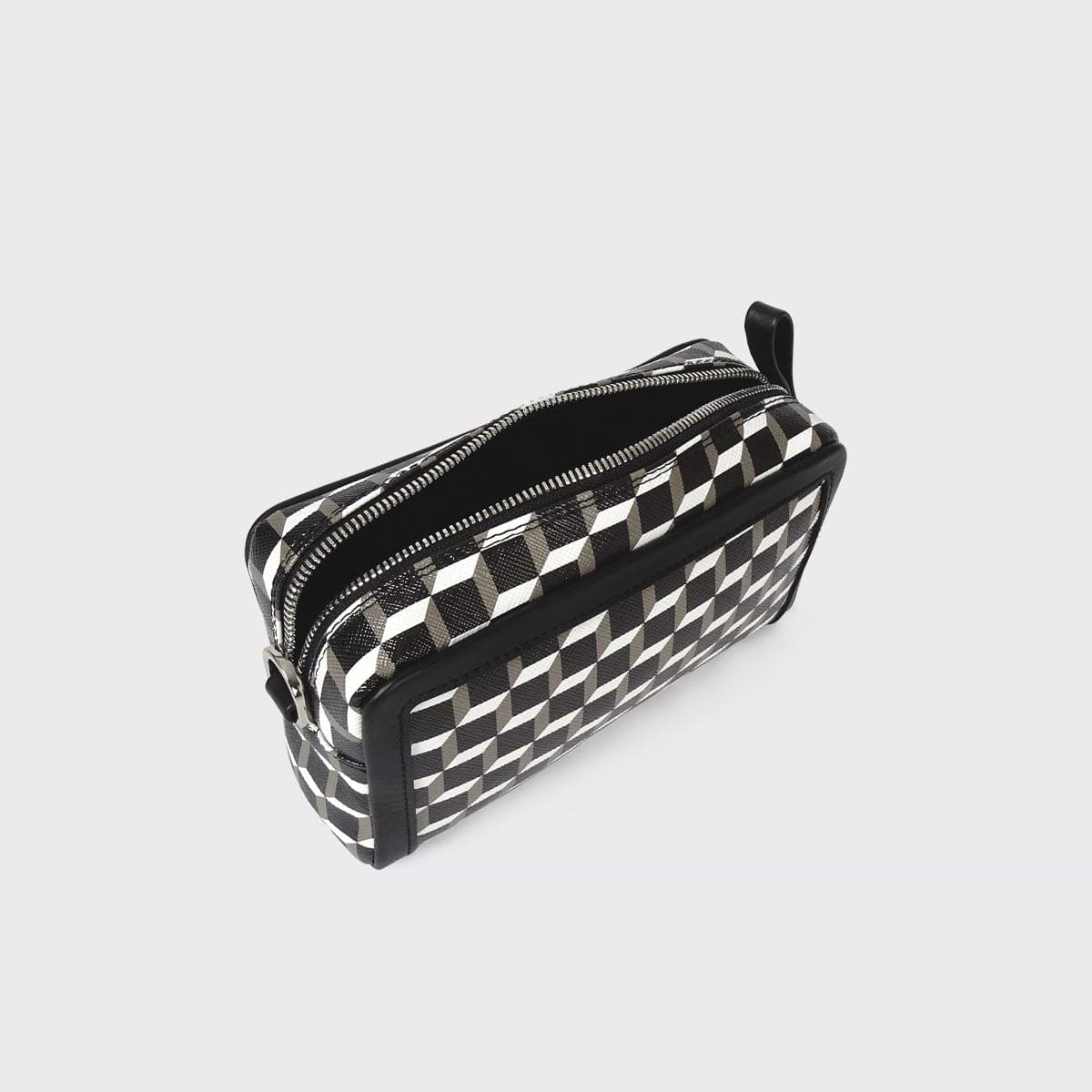 Pierre Hardy SAC CUBE BOX, cuir de veau noir et blanc, vue 2