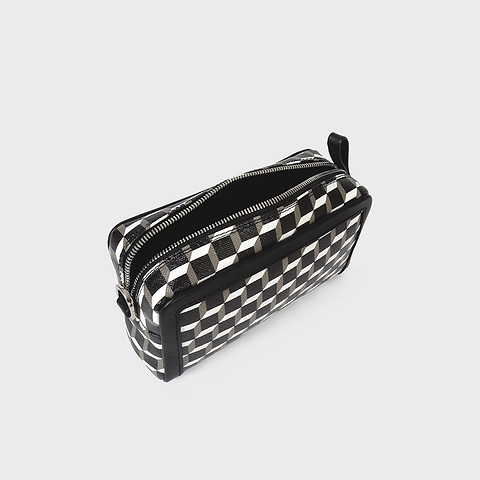 Pierre Hardy SAC CUBE BOX, cuir de veau noir et blanc, vue 2
