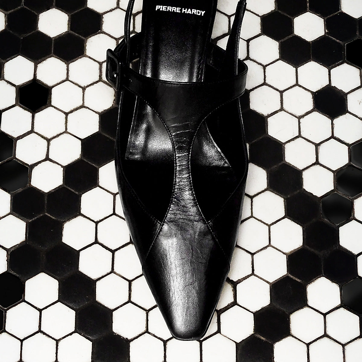 Pierre Hardy ESCARPIN SLINGBACK EDDIE, cuir de chevreau noir, vue 10