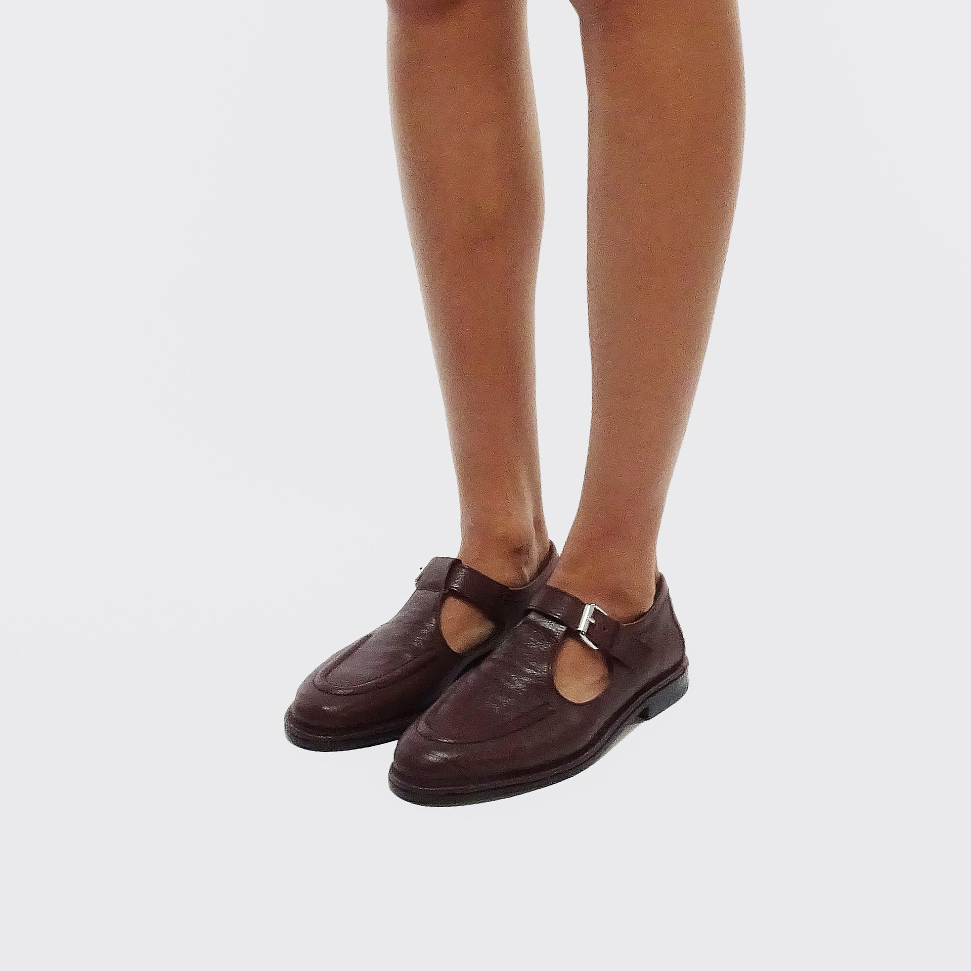 Pierre Hardy SANDALE MODICA, cuir de chèvre grainé bordeaux, vue 5