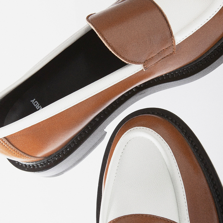 Pierre Hardy MOCASSIN JOHN, cuir de chèvre camel, vue 7