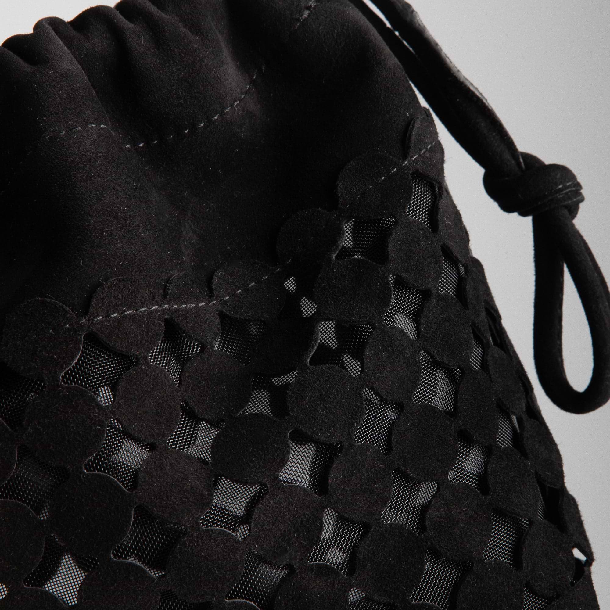 Pierre Hardy POCHETTE TWIN BULLES, cuir de chèvre velours noir, vue 3
