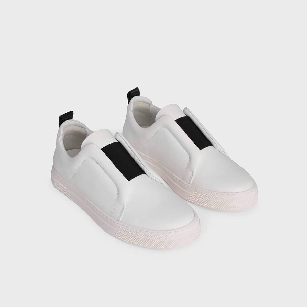Pierre Hardy BASKETS SLIDER, cuir de veau blanc et noir, vue 5