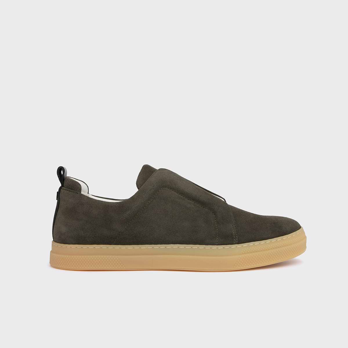 Pierre Hardy BASKETS SLIDER, cuir de veau velours kaki