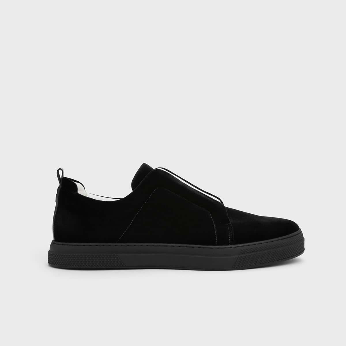 Pierre Hardy BASKETS SLIDER, cuir de veau et velours noir