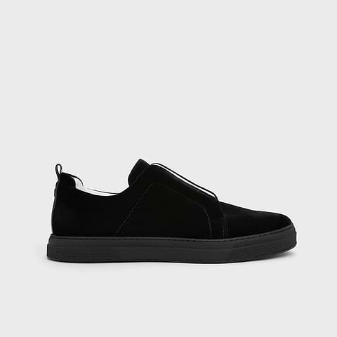 Pierre Hardy BASKETS SLIDER, cuir de veau et velours noir